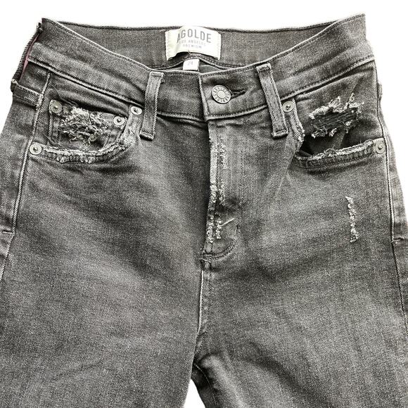 AGOLDE Sophie High Rise Distressed Skinny Crop Jeans Size‎ 24 - Picture 7 of 10